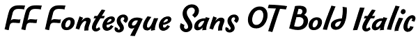 FF Fontesque Sans OT Bold Italic Font