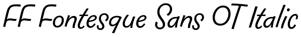FF Fontesque Sans OT Italic Font