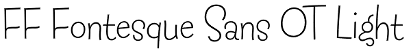 FF Fontesque Sans OT Light Font