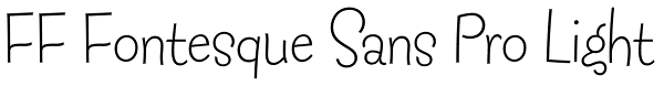 FF Fontesque Sans Pro Light Font