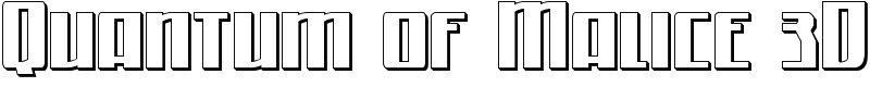 Quantum of Malice 3D Font