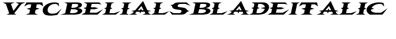 VTCBelialsBladeItalic Font
