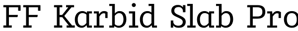 FF Karbid Slab Pro Font