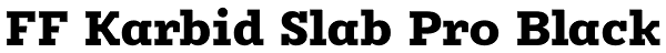 FF Karbid Slab Pro Black Font
