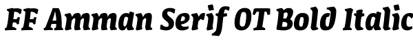 FF Amman Serif OT Bold Italic Font