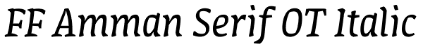 FF Amman Serif OT Italic Font