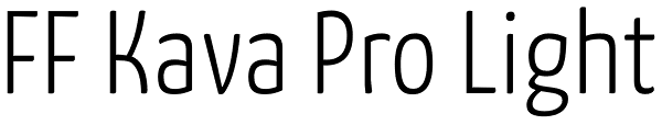 FF Kava Pro Light Font