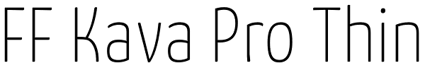 FF Kava Pro Thin Font