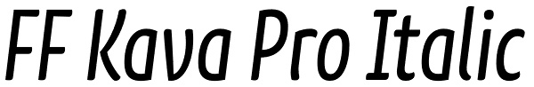 FF Kava Pro Italic Font