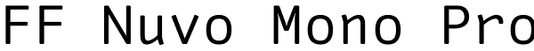 FF Nuvo Mono Pro Font