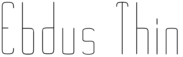 Ebdus Thin Font