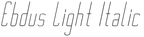 Ebdus Light Italic Font