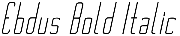 Ebdus Bold Italic Font