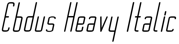 Ebdus Heavy Italic Font