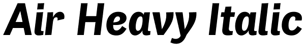 Air Heavy Italic Font