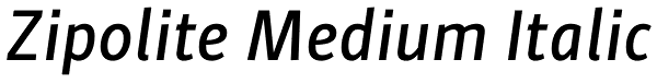 Zipolite Medium Italic Font