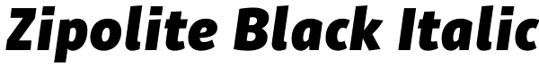 Zipolite Black Italic Font