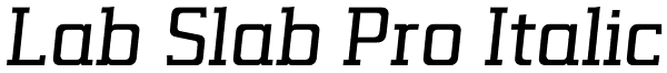 Lab Slab Pro Italic Font
