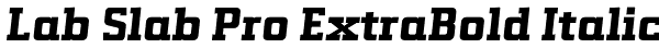 Lab Slab Pro ExtraBold Italic Font
