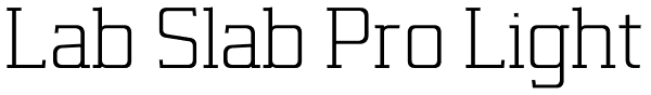Lab Slab Pro Light Font