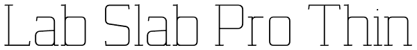 Lab Slab Pro Thin Font