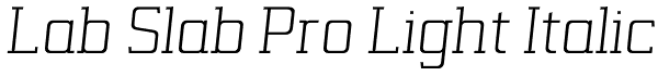 Lab Slab Pro Light Italic Font