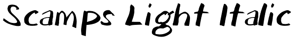 Scamps Light Italic Font