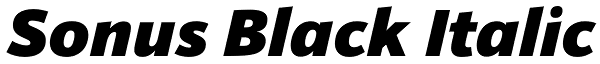 Sonus Black Italic Font