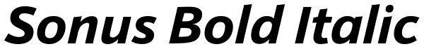 Sonus Bold Italic Font
