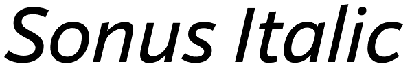 Sonus Italic Font