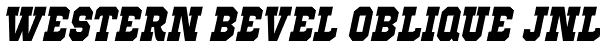 Western Bevel Oblique JNL Font