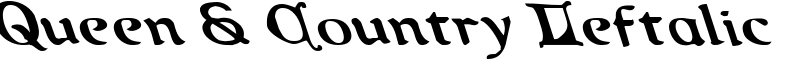 Queen & Country Leftalic Font
