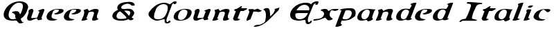 Queen & Country Expanded Italic Font