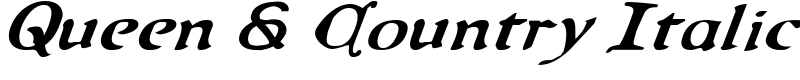 Queen & Country Italic Font