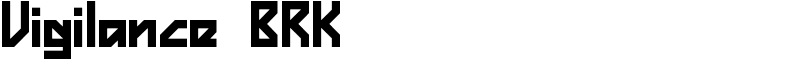Vigilance BRK Font