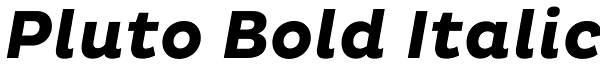 Pluto Bold Italic Font
