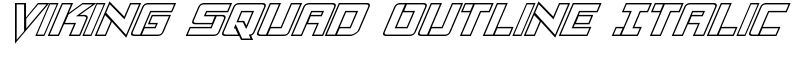 Viking Squad Outline Italic Font