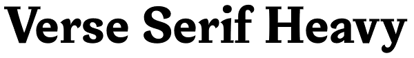 Verse Serif Heavy Font
