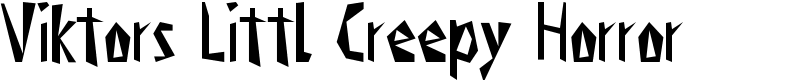 Viktors Littl Creepy Horror Font