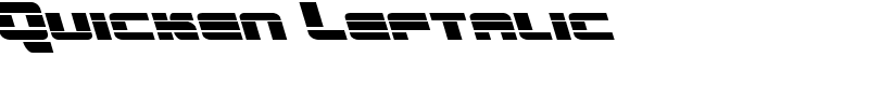 Quicken Leftalic Font
