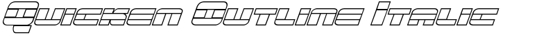 Quicken Outline Italic Font