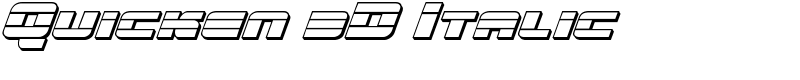 Quicken 3D Italic Font