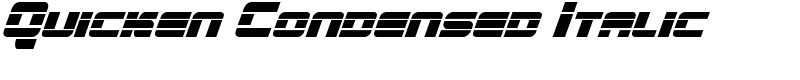 Quicken Condensed Italic Font