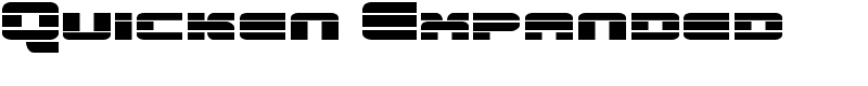 Quicken Expanded Font