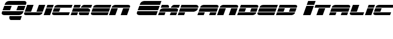 Quicken Expanded Italic Font