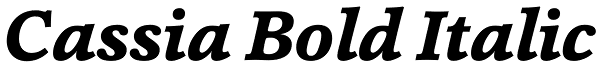 Cassia Bold Italic Font
