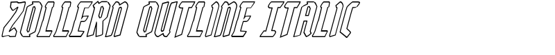 Zollern Outline Italic Font