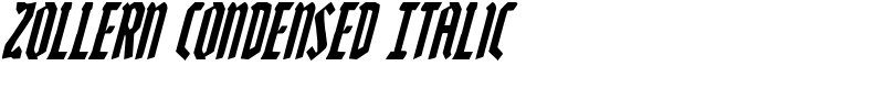 Zollern Condensed Italic Font