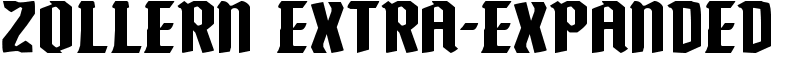 Zollern Extra-Expanded Font