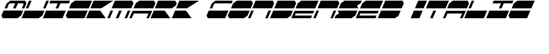 Quickmark Condensed Italic Font